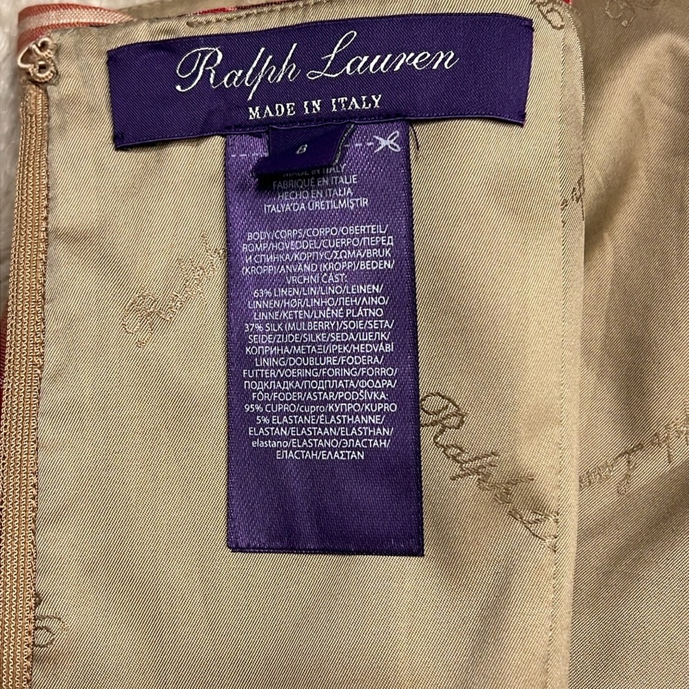 RALPH LAUREN Coleta Knotted Madras Crop Top Ralph Lauren Collection - Picture 10 of 11